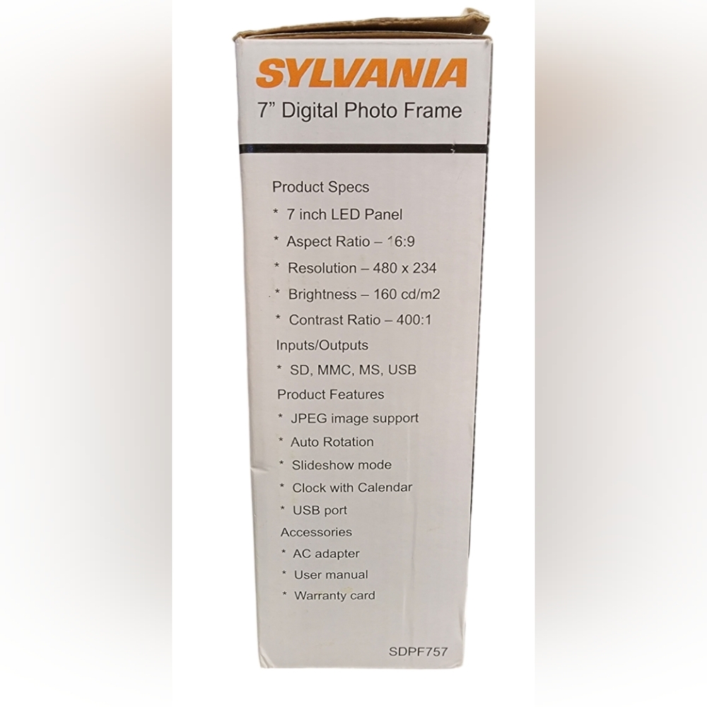 Sylvania Digital Photo Frame 7in  *NWT* - Picture 7 of 7
